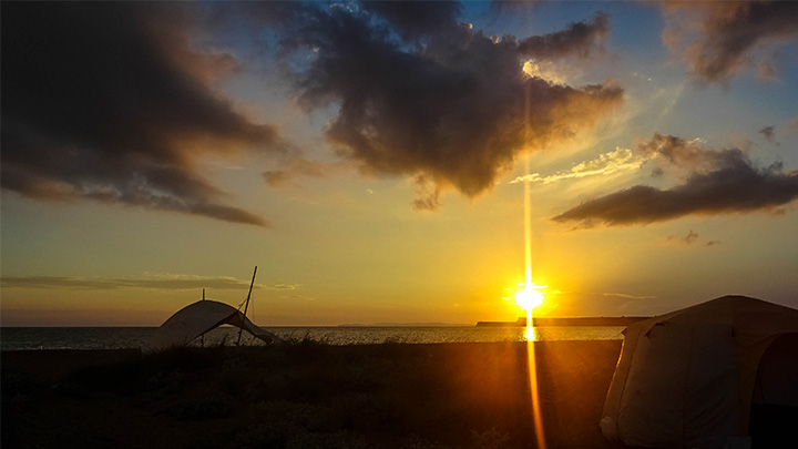 Prorider Story Trip Turkey Gokceada On Shore Beach Sunrise View Of Bay