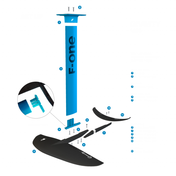 f one hydrofoil gravity carbon & fct front wing